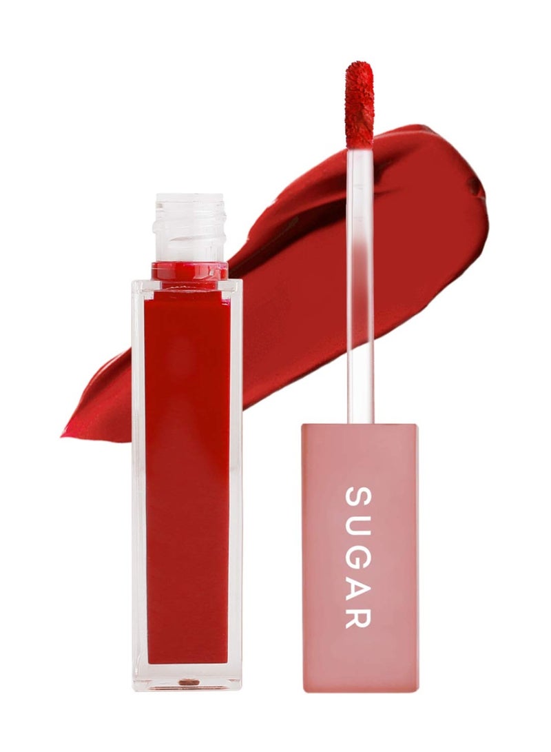 SUGAR Cosmetics Mettle Matte Liquid Lipstick For Women | Highly Pigmented | Transferproof & Long Lasting |7Ml - 04 Sirius (Cherry Red) - Image 1